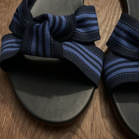 Rothy's The Knot Cobalt Stripe Sandals - Picture 7 of 8